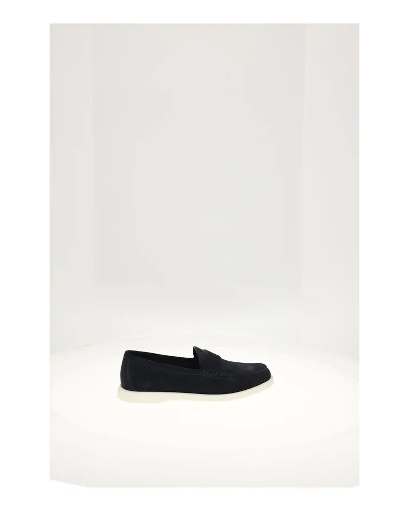 Dior Men's Loafers Granville Suede Blue Black