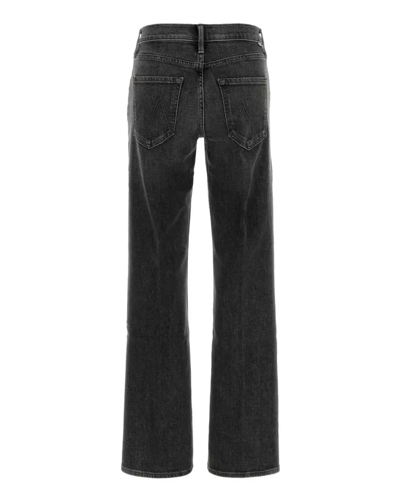 Mother Women's Black Stretch Denim The Brookie Jeans Grigio Gray