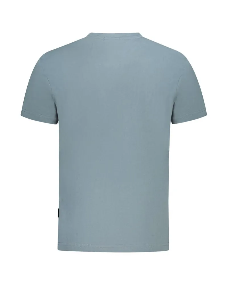 Napapijri Embroidered Logo Cotton T-Shirt — Gray Gray