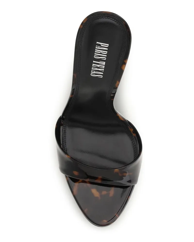 Paris Texas Women's Mules Lidia Patent Leather Brown Upper: Calf Sandal Brown