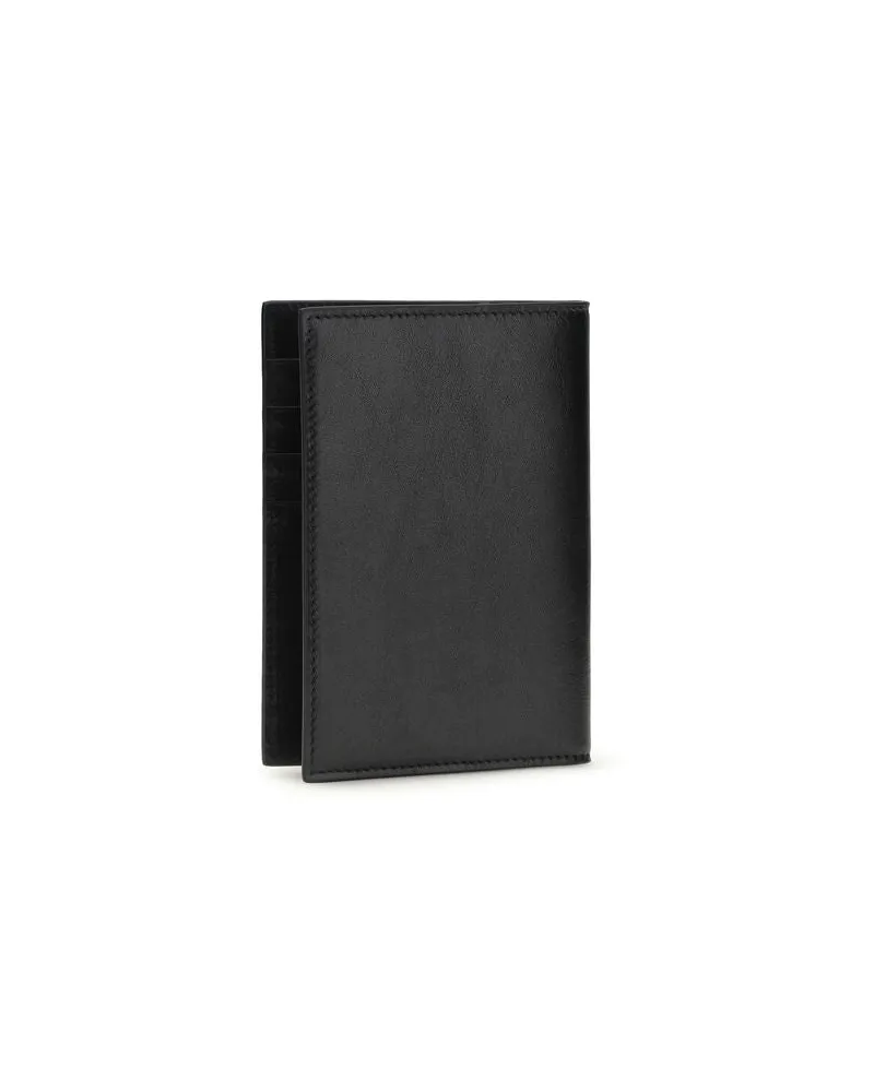 Dolce & Gabbana Men's Black Calf Leather Bos Taurus Wallet Black