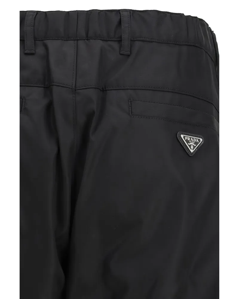 Prada Re-Nylon Trousers — Black Black