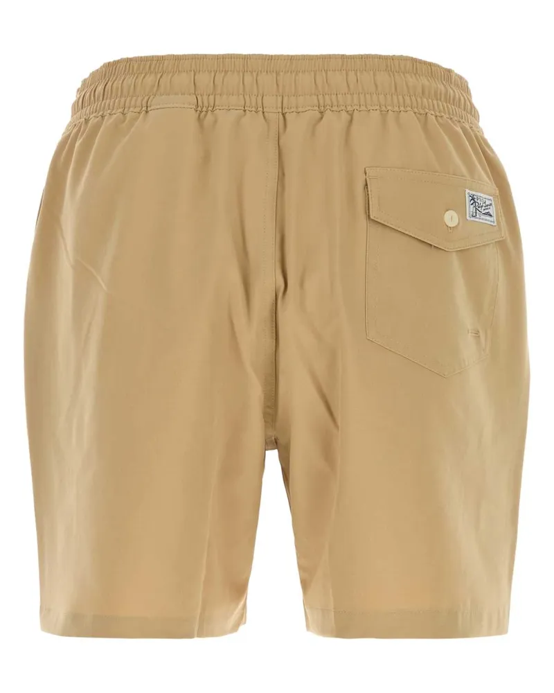 Ralph Lauren Men Beige Stretch Polyester Swimming Shorts Vintagekhaki Bermuda Beige