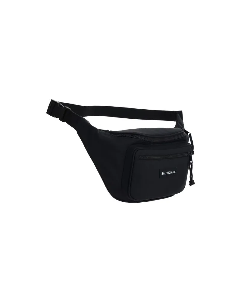 Balenciaga Men's Explorer Belt Bag Black Polyamide Polyester Black