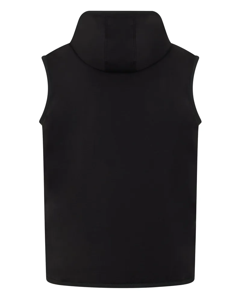 Dolce & Gabbana Men's Hooded Vest Black Cotton Waistcoats & Gilets Black