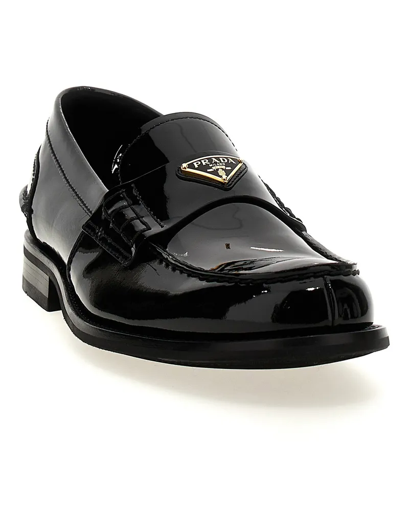 Prada Patent Leather Loafer — Black Black