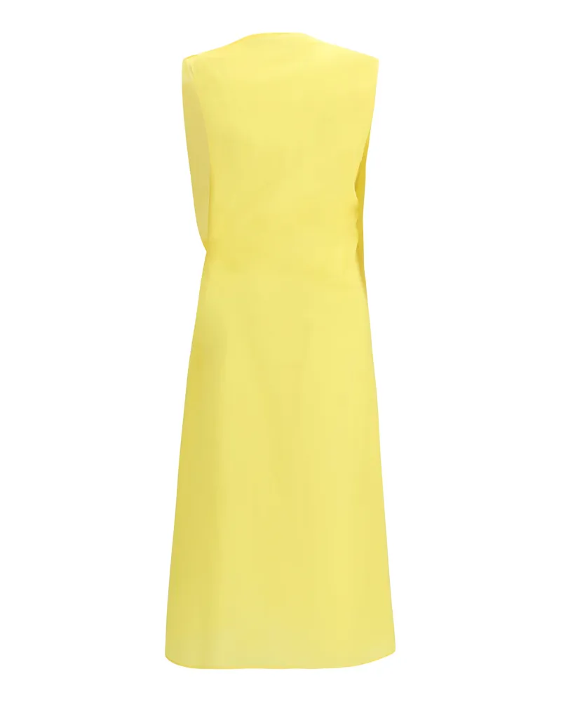 Jacquemus Draped Midi Dress — Yellow Yellow