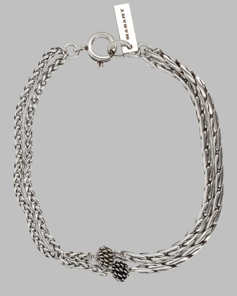 Isabel Marant Chain-Link Brass Bracelet — Silver Silver