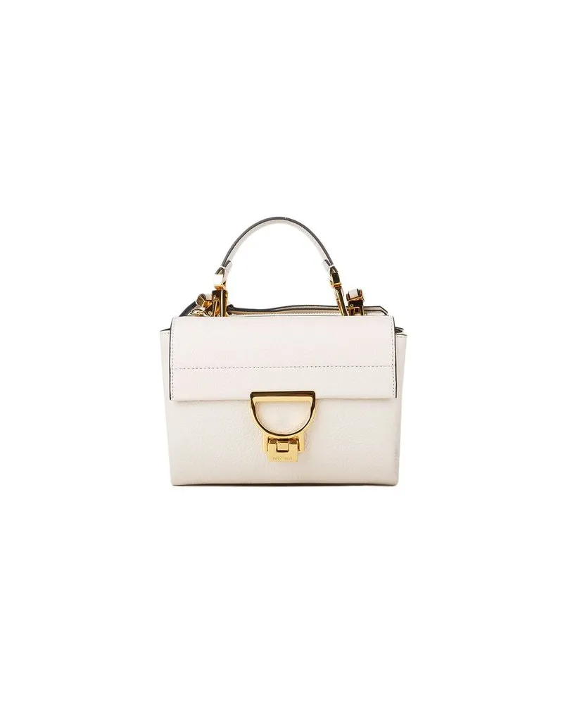 Coccinelle Women's Handbag Lambskin White Cowhide Bags - Handbags White