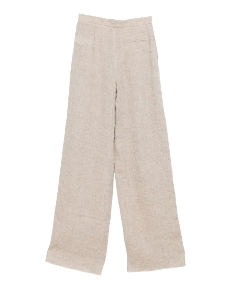 Emporio Armani Linen Trousers — Beige Beige