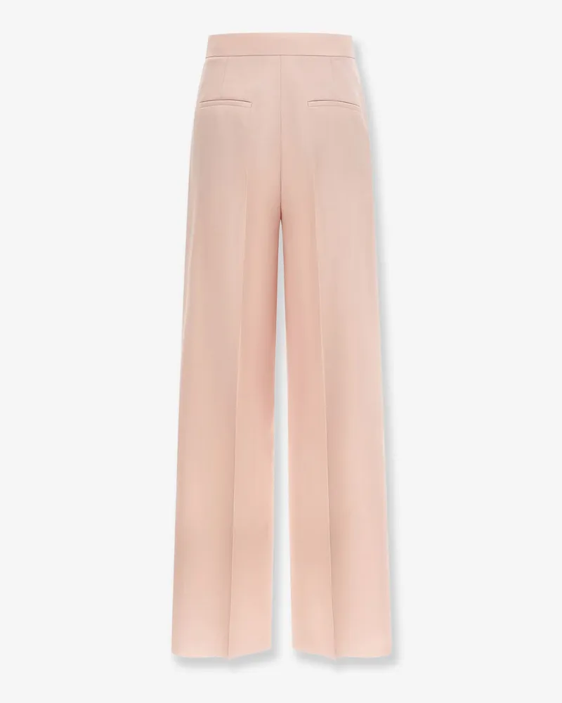 Max Mara Women's Virgin Wool, Silk And Mohair Trousers Pink Pink