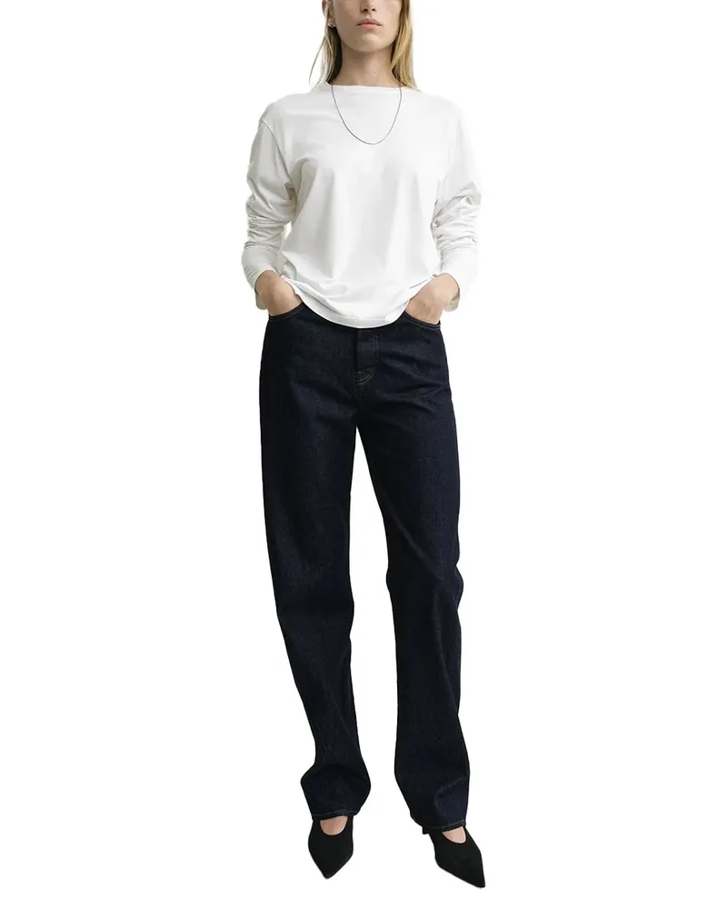Totême Twisted Seam Denim Jeans — Blue Blue