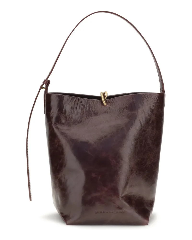 Benedetta Bruzziches Suede Bucket Bag — Brown Brown