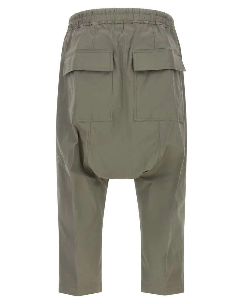 Rick Owens Drawstring Cropped Trousers — Sage Green Sage