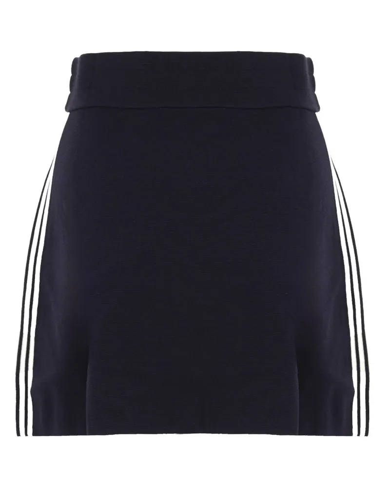 AUTRY Logo-Detail Viscose-Nylon Miniskirt — Blue Blue