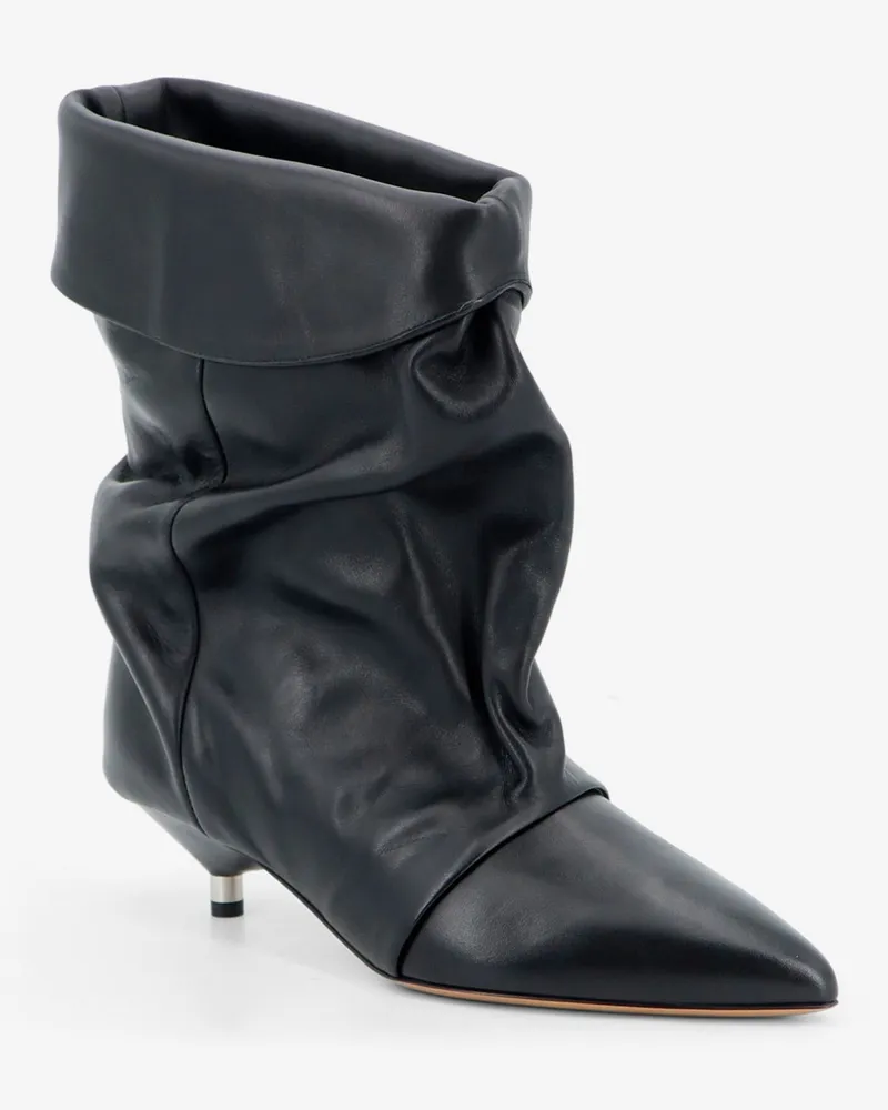 Isabel Marant Women's Leather Boots Edrik Black Black