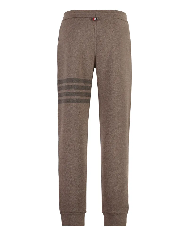 Thom Browne Men's Virgin Wool Track Pants Beige Elastane Beige