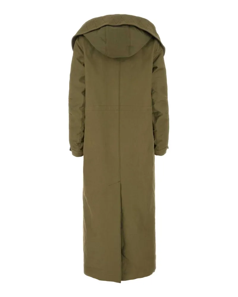 Prada Women's Army Green Nylon Parka Cowo-Co Giubbini Jacket Green
