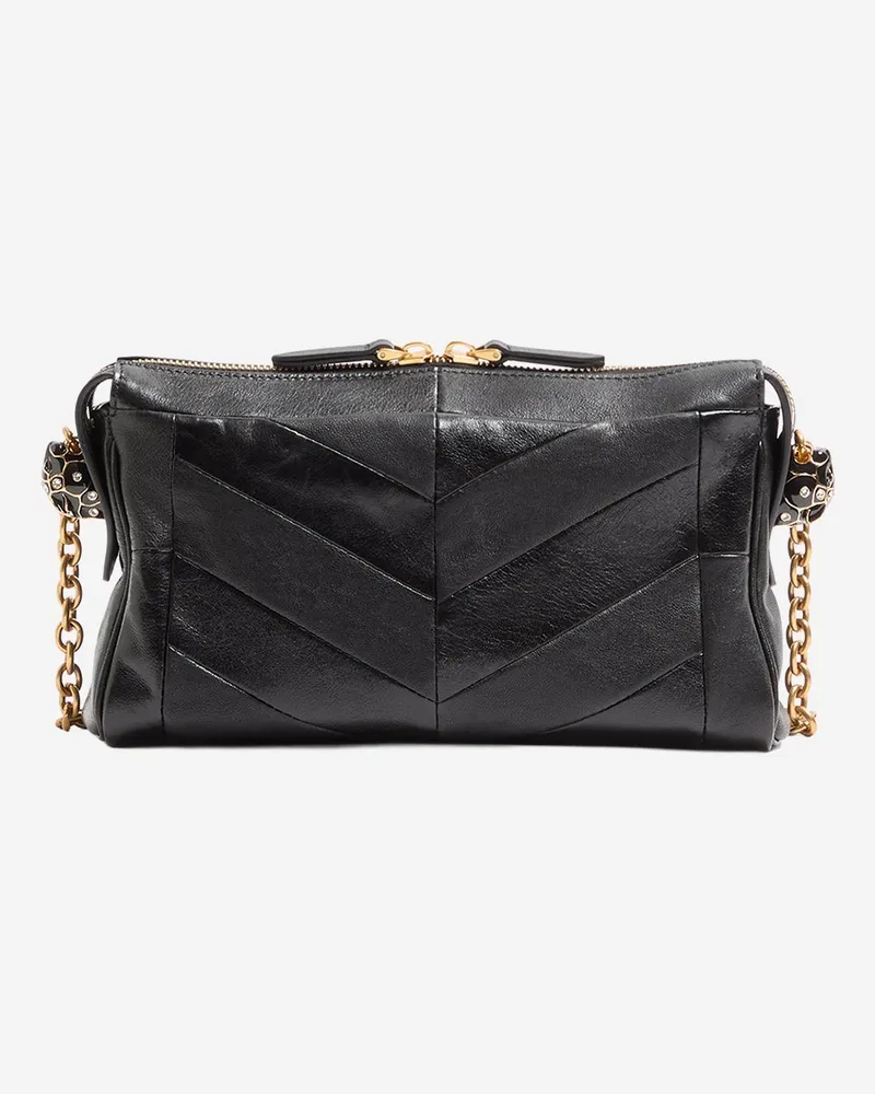 Valentino Garavani Women's Leather Bag Panthea Black Shoulder Black