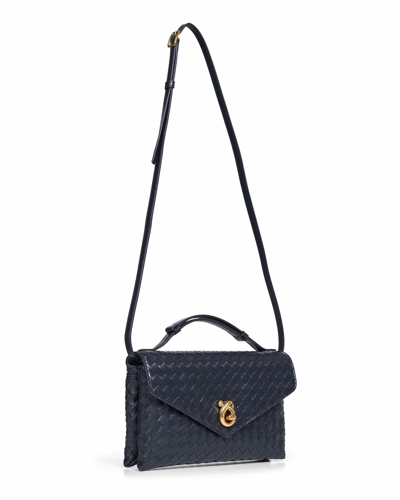 Bottega Veneta Women's Crossbody Bag Knot Lock Midnight Blue Lambskin Satchels & Cross Body Midnight