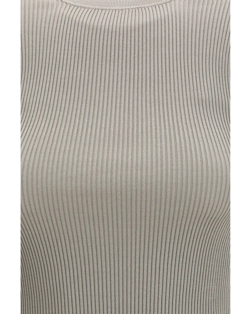 Rier Women T-Shirt Ribbed Silk Fog T-Shirts & Jerseys Gray