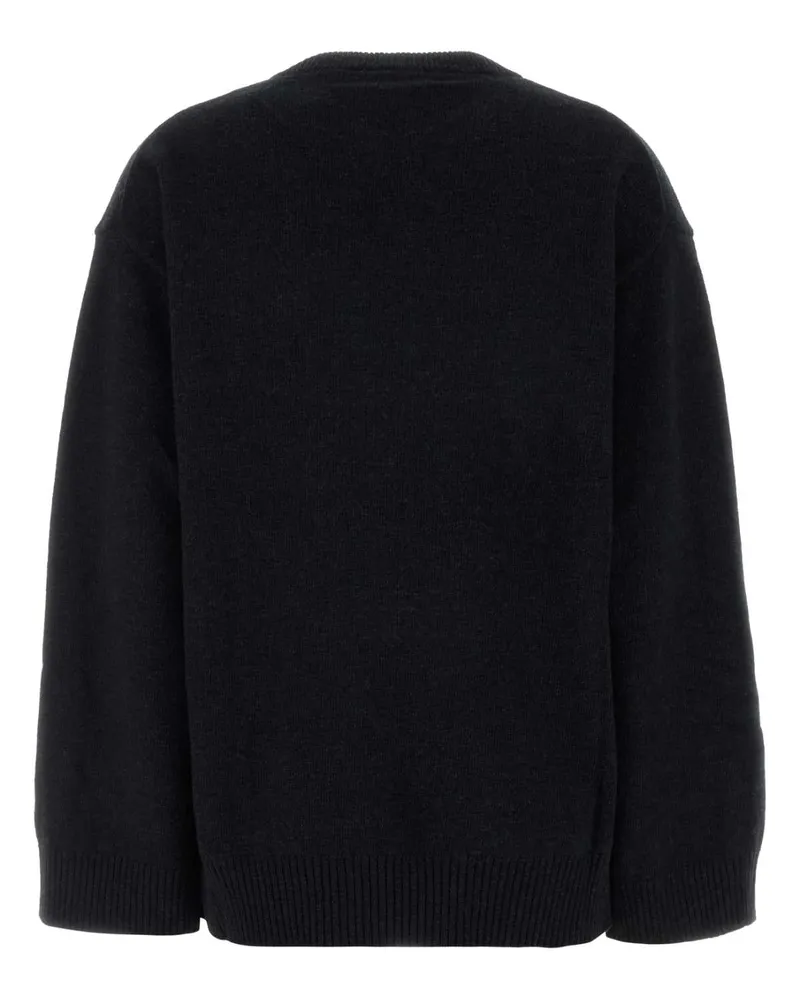 Ganni Women Slate Wool Blend Oversize Sweater Phantom Maglieria Black