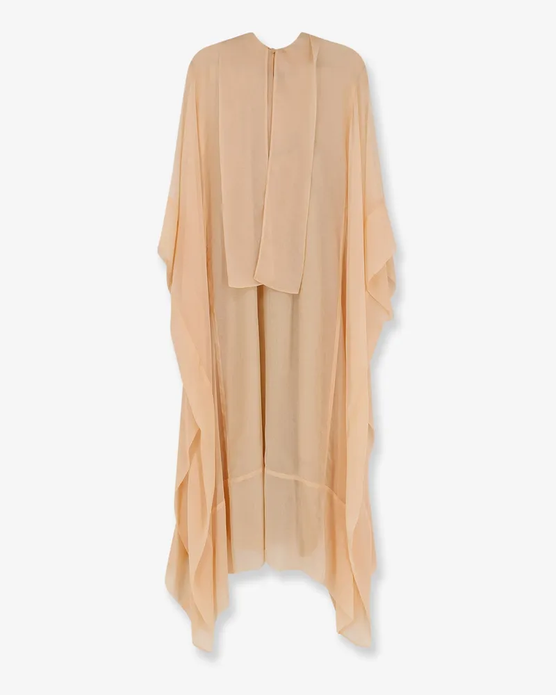 Alberta Ferretti Women's Chiffon Dress With Silk Band - Orange Orange