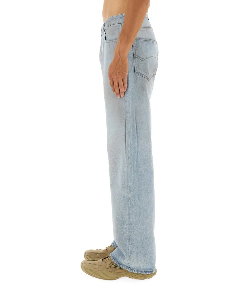Balenciaga Deconstructed Cotton Jeans — Blue Blue