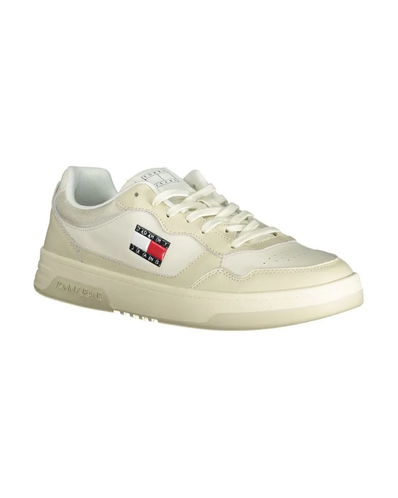 Tommy Hilfiger Leather and Polyethylene Sneaker — Beige Beige