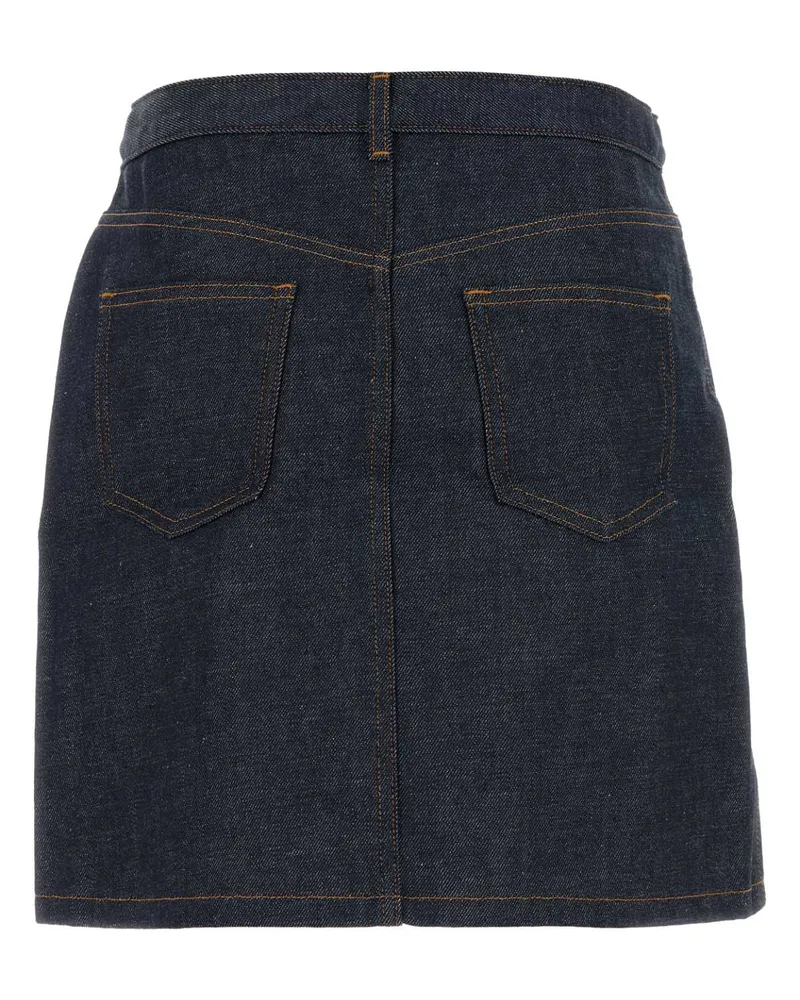A.P.C. Women's Denim Jupe Mini Skirt Iai Coton Gonne Navy