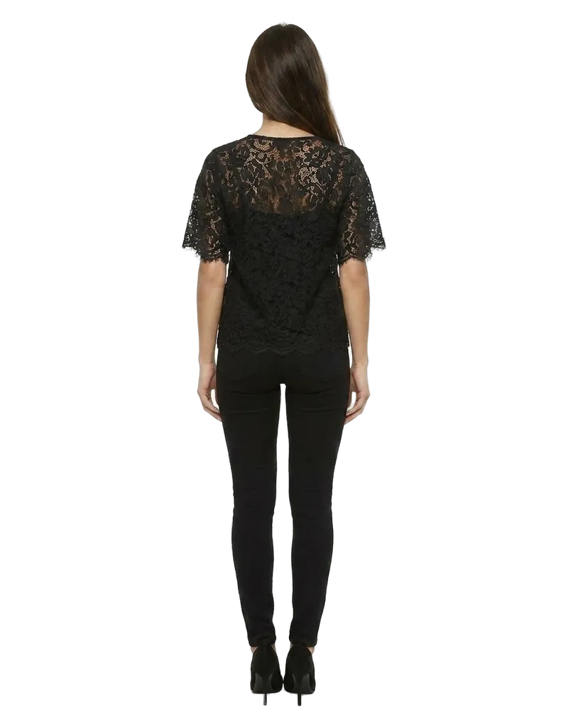Dolce & Gabbana Women Black Cotton T-Shirt Black