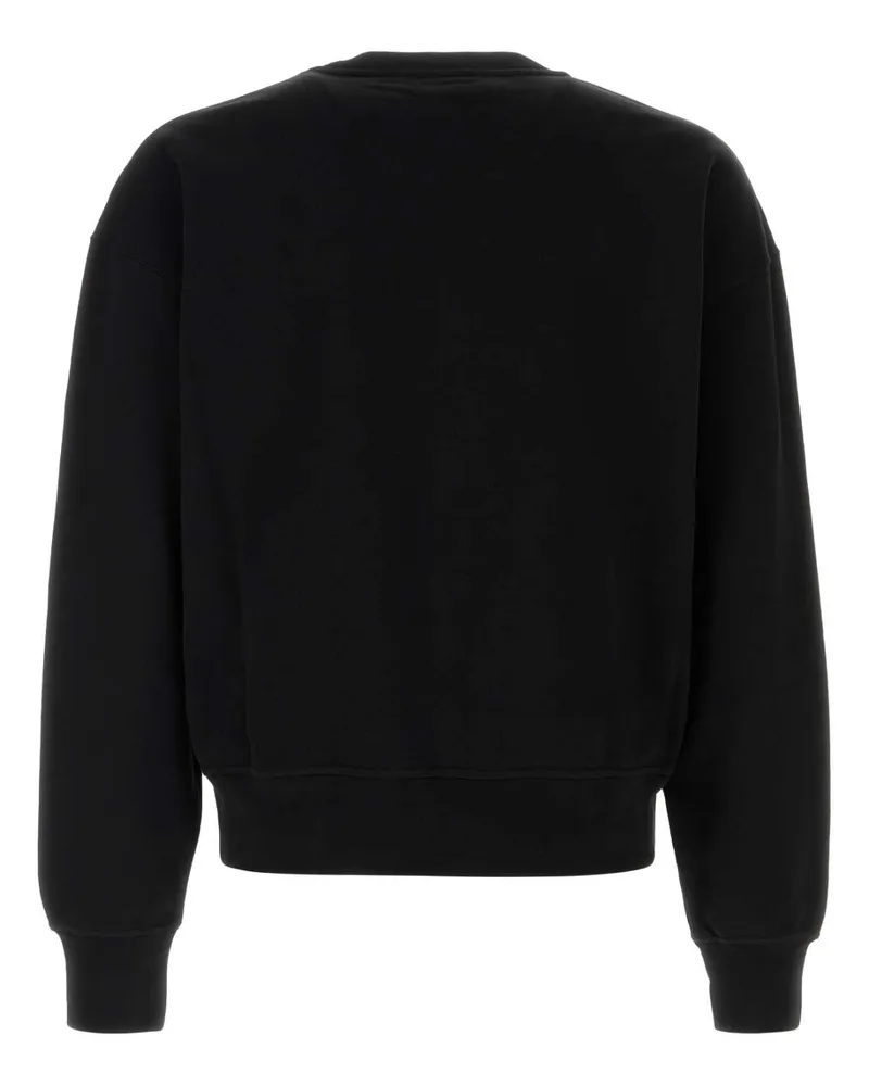 Alexander McQueen 839216qtadu 0548 Blackblack Logo Print Sweatshrt Felpe Sweater Black