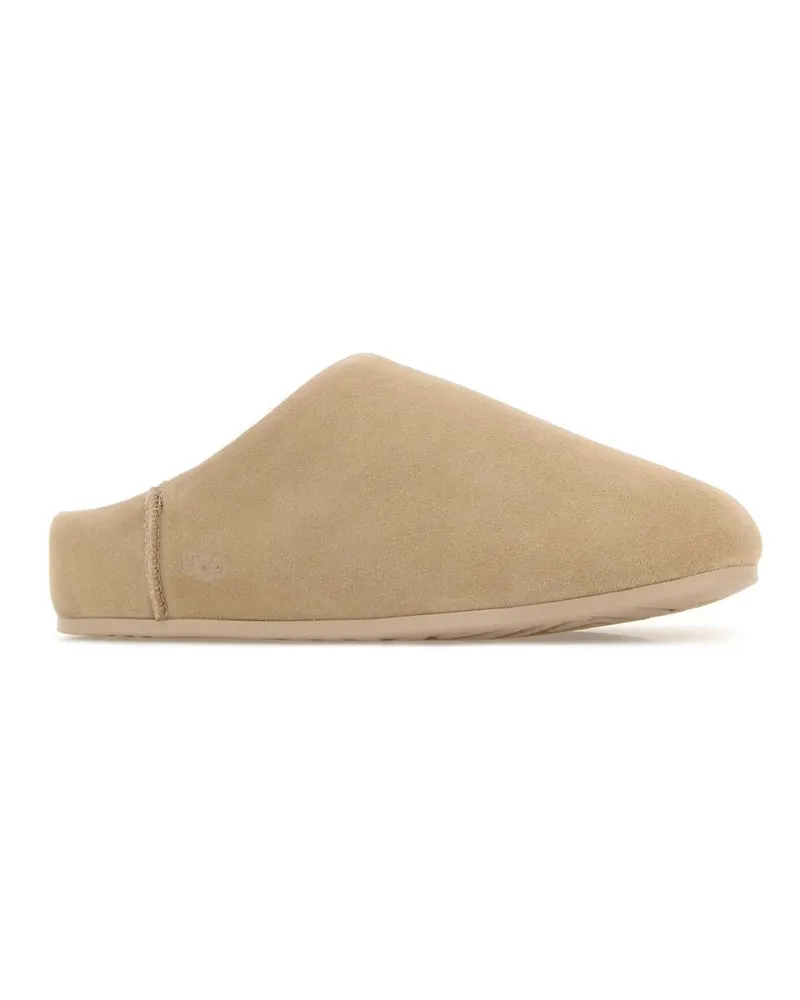 UGG Women's Sand Suede Elea Slippers Flat Shoes Beige