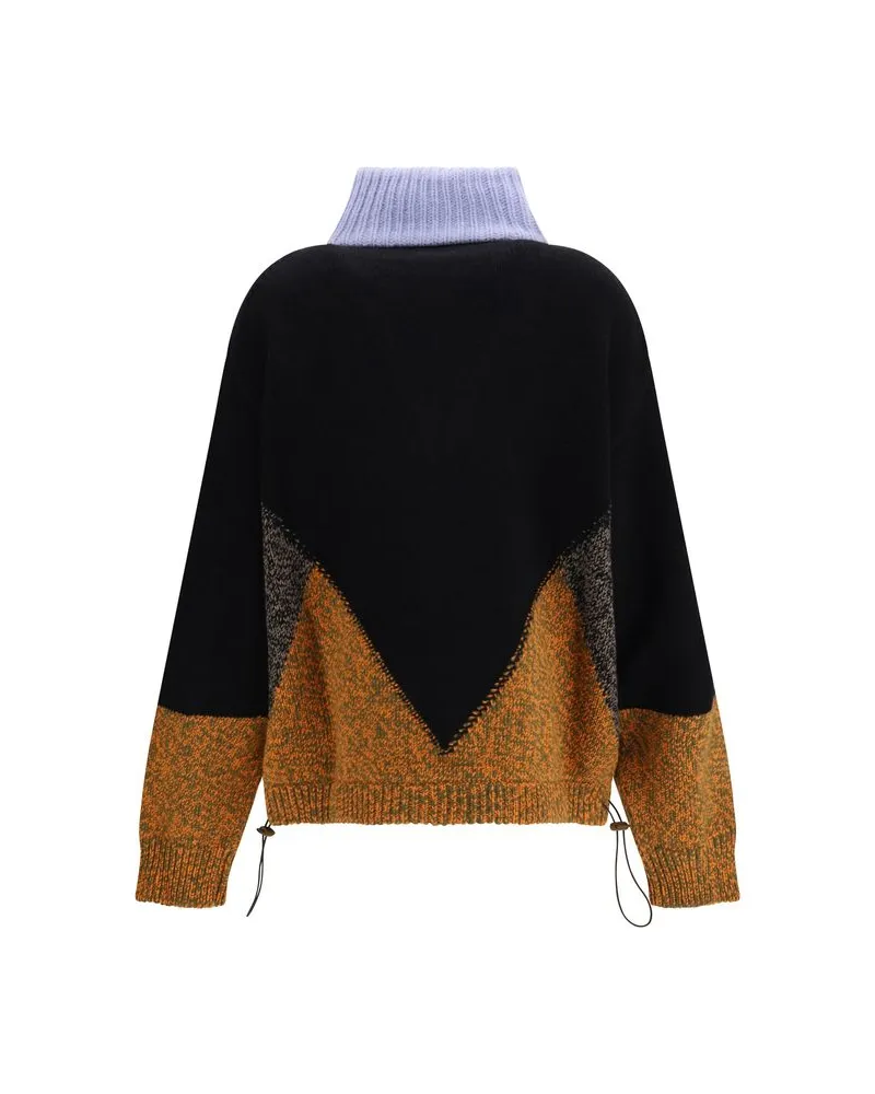 Marni Jacquard Color-Block Wool Sweatshirt — Multicolor Multicolor