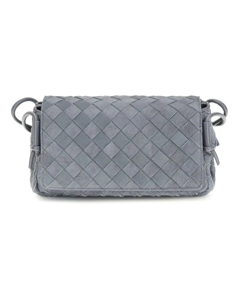 Bottega Veneta Women's Shoulder Bag Notturno Calf Leather Cloudy Indigo-Grey Mix Indigo/grey Gray