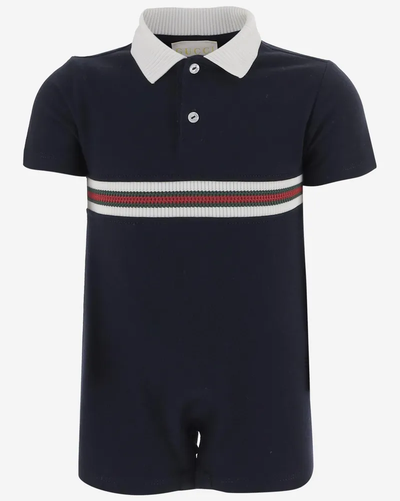 Gucci Cotton Jersey Romper — Navy Navy