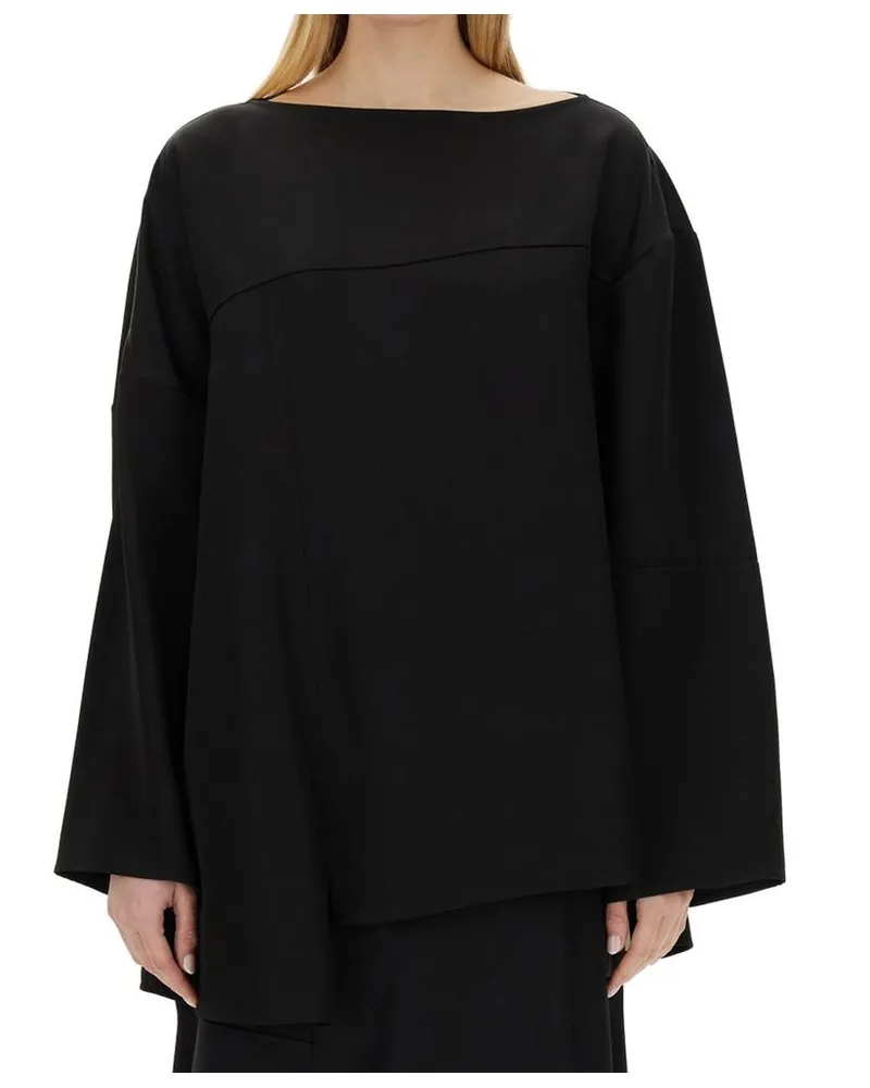 Jil Sander Women's Black Silk Blouse Black