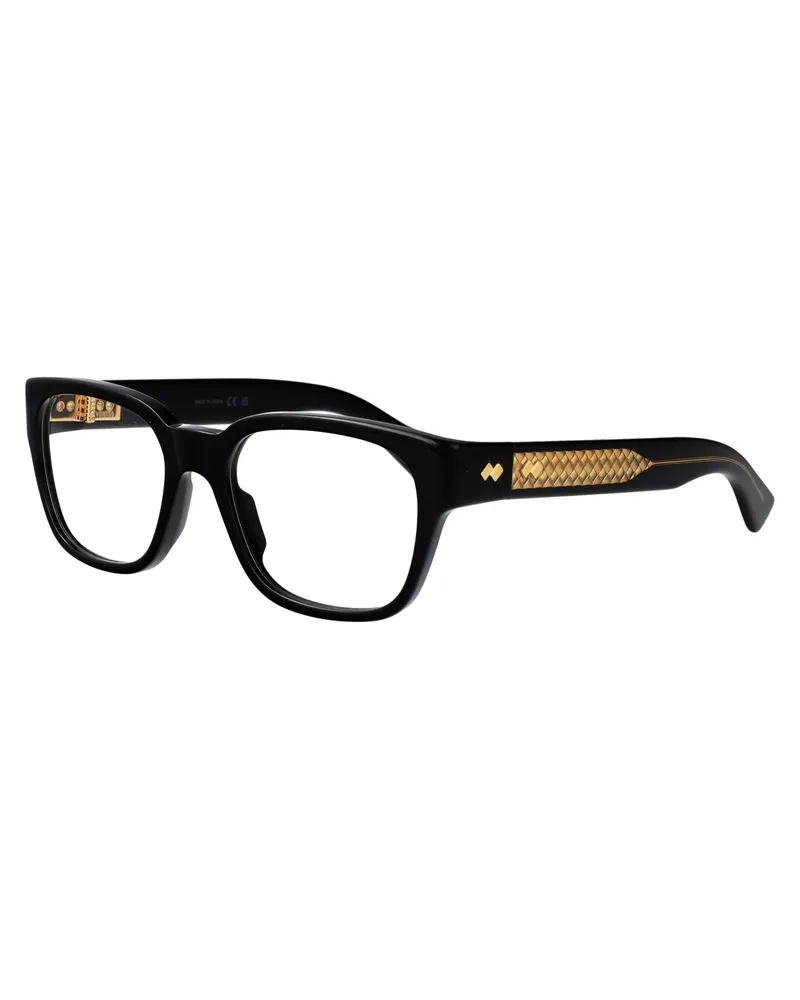 Bottega Veneta Unisex Sunglasses Bv1403o Black-Black-Transparent Acetate Glasses & Frames Black/black/transparent Black