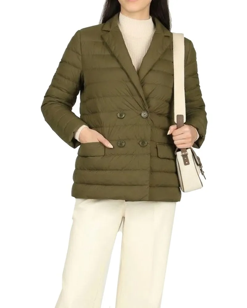 Herno Women's Bicolor Polyamide Clothing Green