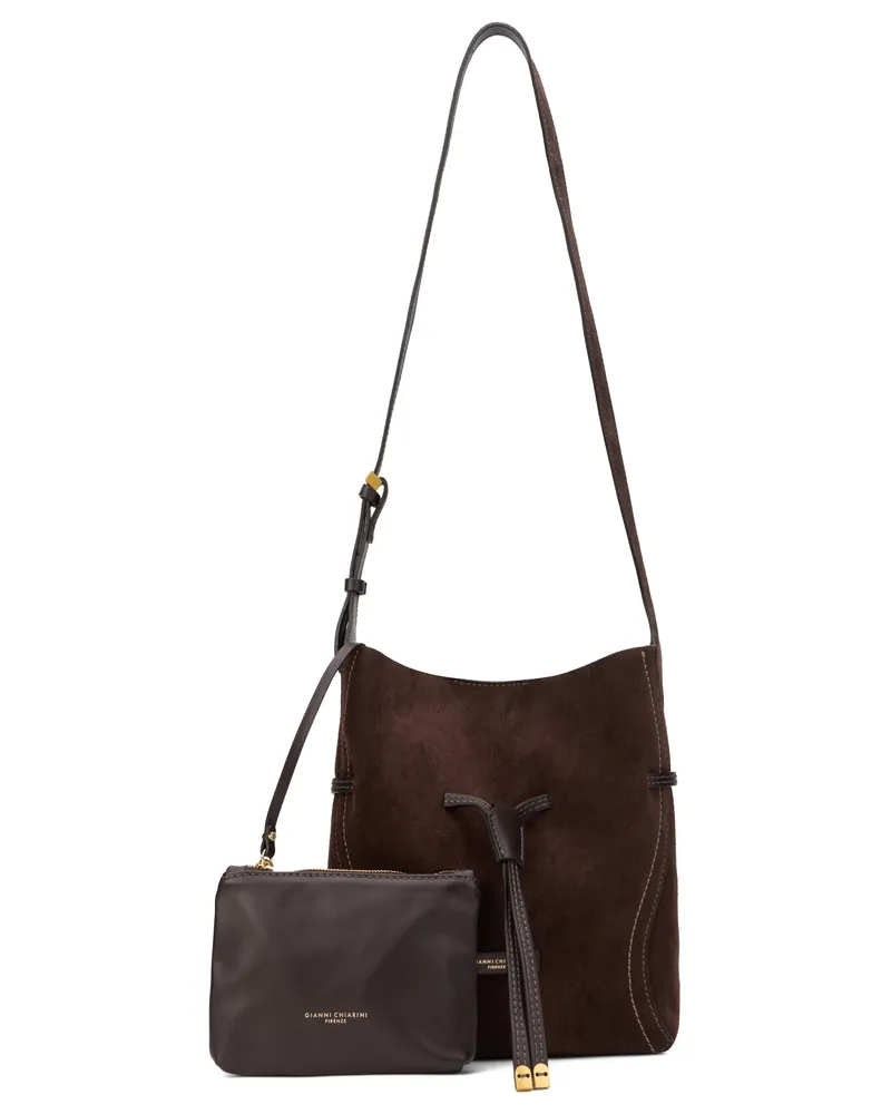 Gianni Chiarini Women's Shoulder Bag Mocha Calfskin Brown