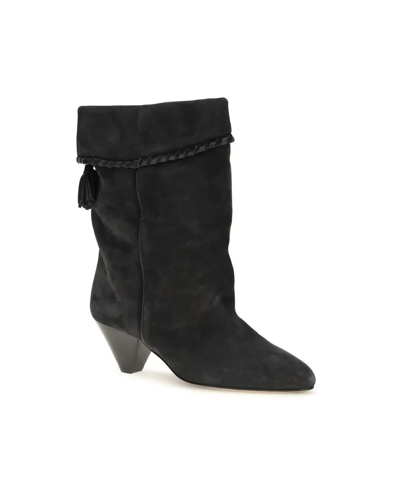 Isabel Marant Women's Black Calf Leather Bos Taurus Boots Black