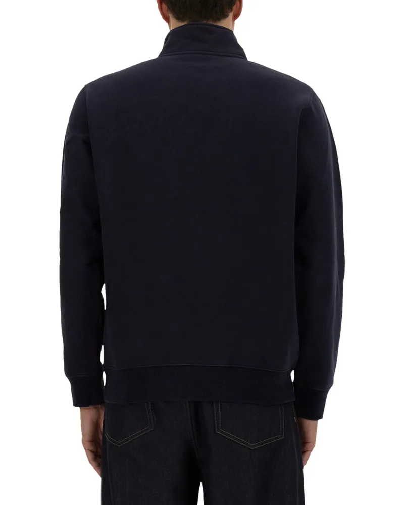 Carhartt WIP Half-Zip Cotton-Blend Sweatshirt — Blue Blue