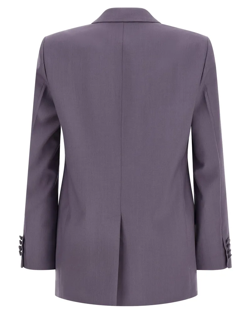 Gucci Double-Breasted Wool Blazer — Mauve Mauve