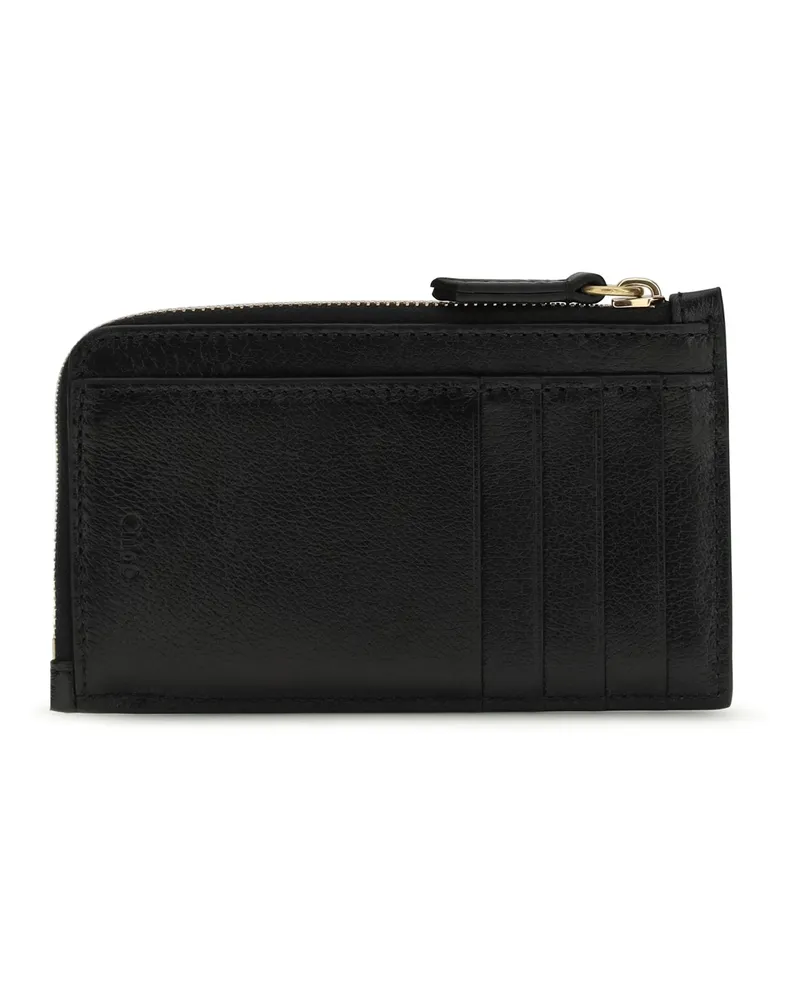 Chloé Women's Paddington Coin Purse Black Calf Leather Bos Taurus Wallet Black