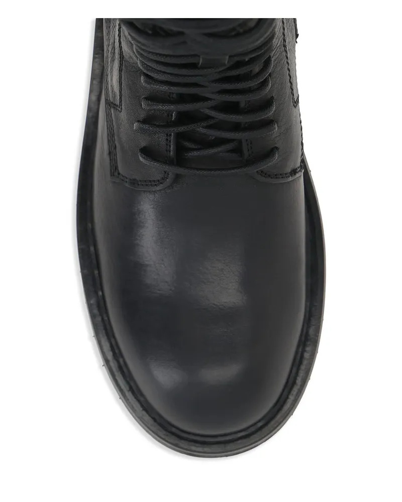 Ann Demeulemeester Calf Leather Lace-Up Boots — Black 