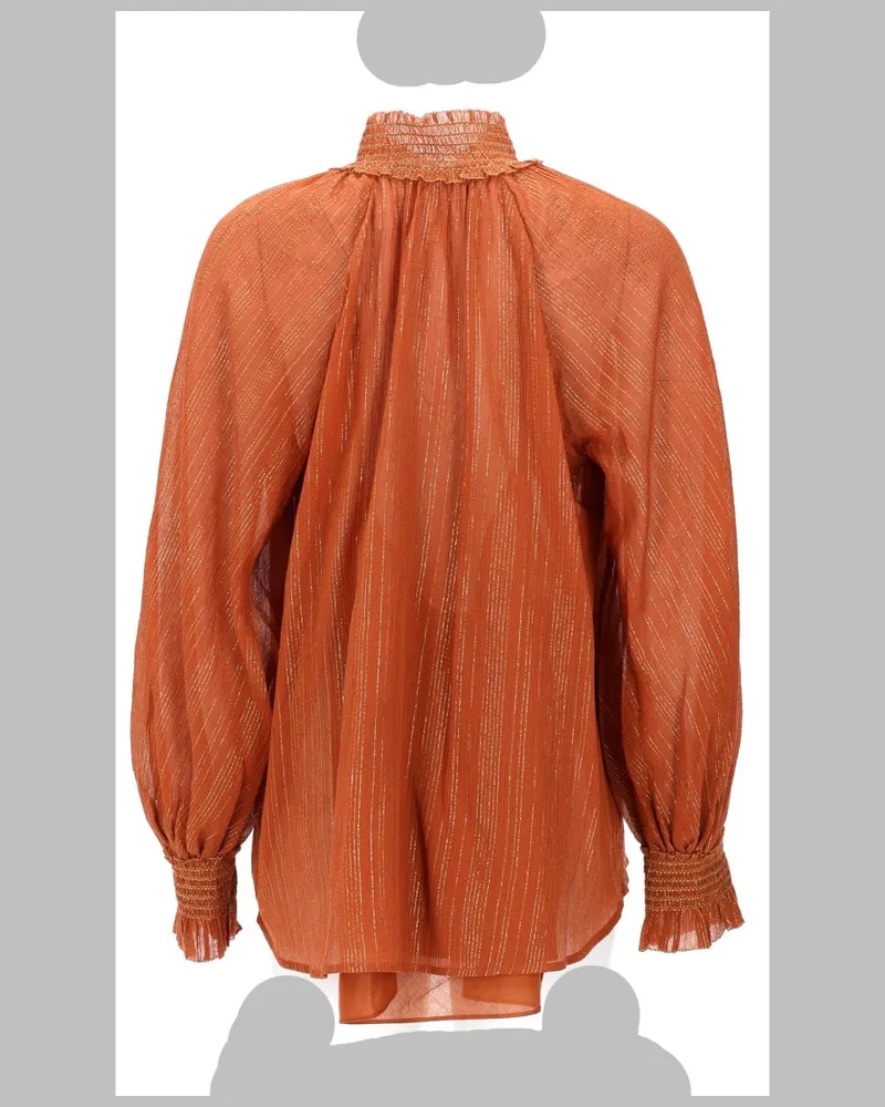 Zimmermann Aster Blouse — Orange Orange