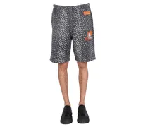 Rubber Logo Bermuda — Black