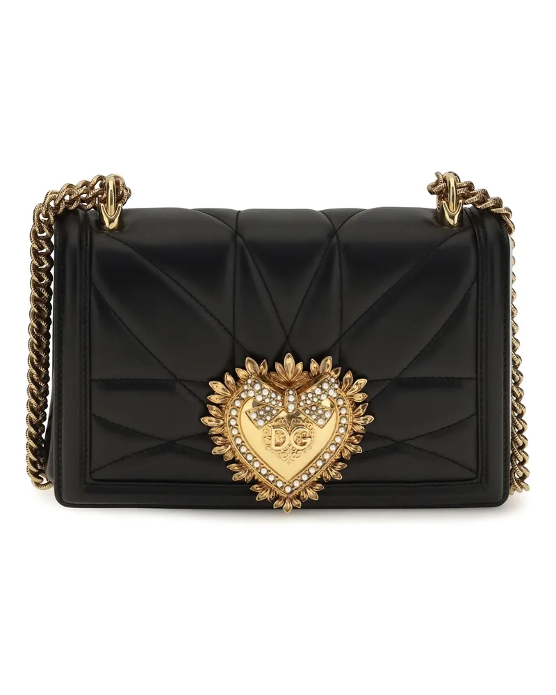 Dolce & Gabbana Devotion Shoulder Bag — Black Black