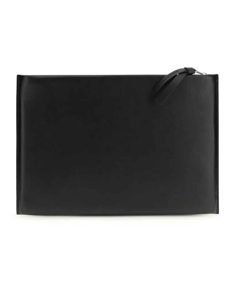 Givenchy Men's Large Antigona Stamped Clutch Bag Black Calf Leather Bos Taurus Beauty Cases Black