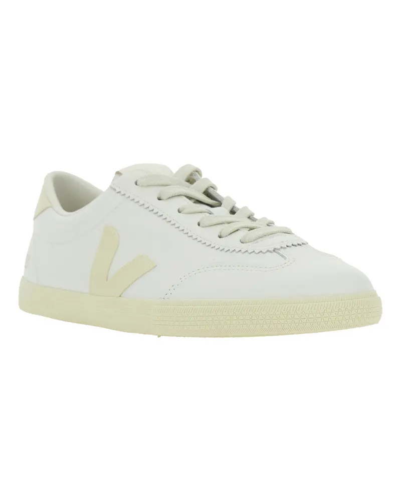 VEJA Unisex Sneaker Volley White Leather Organic Traced Trainers White